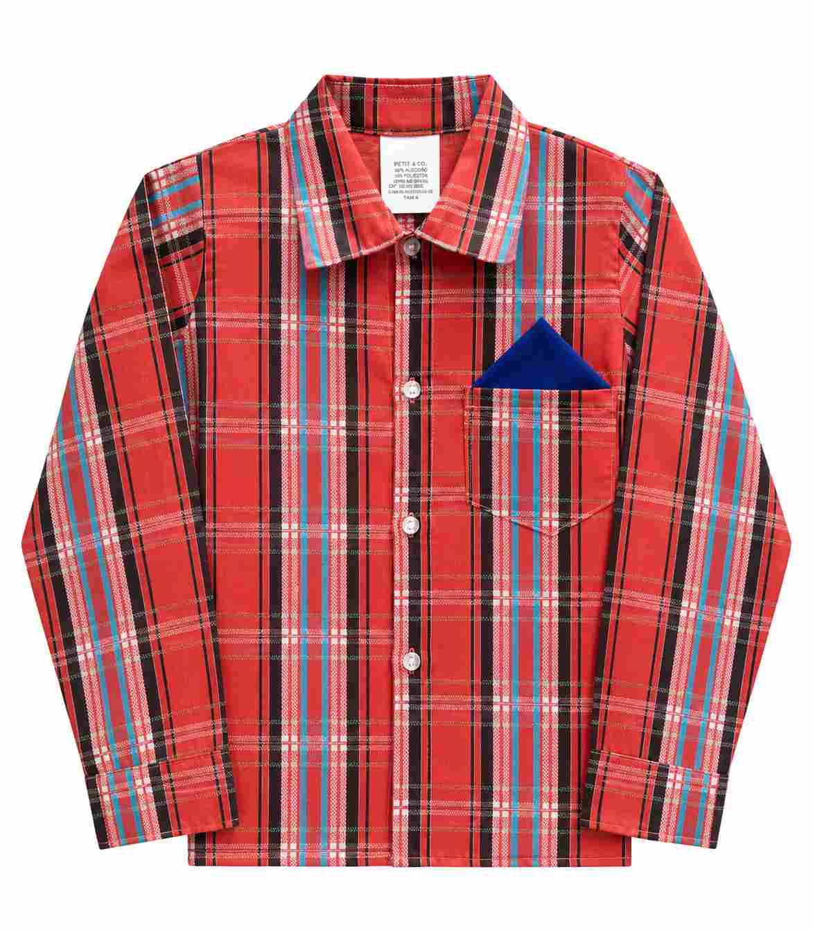 CAMISA JUNINA XADREZ  JUVENIL REF 421